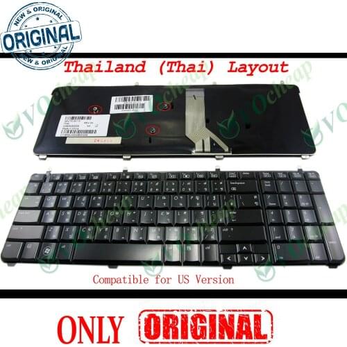 New Laptop keyboard for HP Pavilion dv7 dv7-2000 dv7-2100 dv7-3000 dv7-3100 Glossy Black Thailand Thai - AEUT5-00110