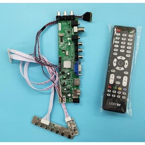 Kit For N156HGE-LA1/N156HGE-LG1 WLED 1920X1080 remote DVB-T2 VGA LED HDMI TV LVDS USB AV Signal controller board digital 40pin
