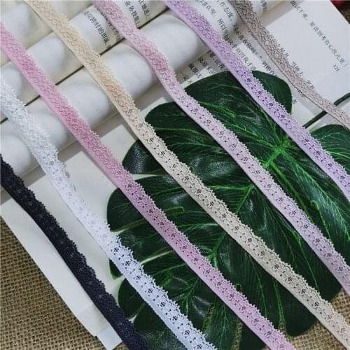 S1387 1CM Cream Color Lace Ribbon Embroidered Lace Fabric Trim Decoration Diy Handmade Sewing Crafts Latest African Lace