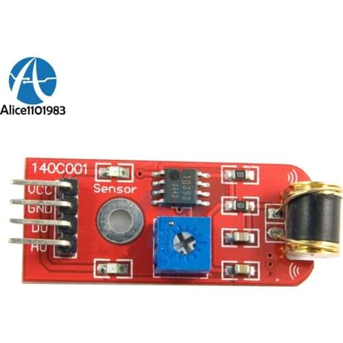 801S Vibration Sensor Module Vibration Probe Analog Output Sensitivity LM393 3V 5V TTL Level Signal Adjustable Sensitivity Board