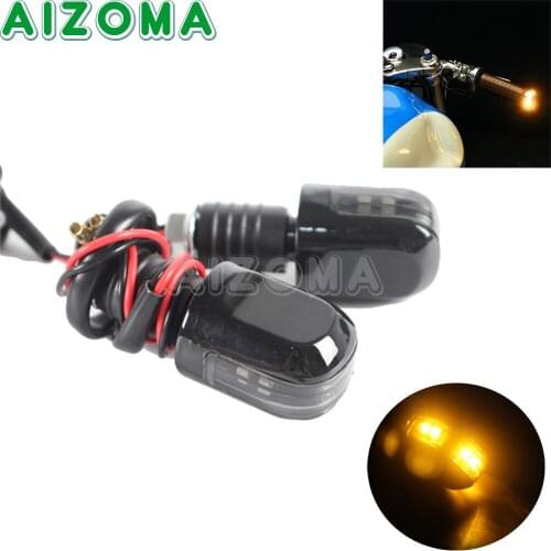 Motorcycle 7/8'' Bar End Blinkers Turn Signal Light For Harley Dyna Universal 22mm Indicator Flasher Handle Bar Lamp E-mark