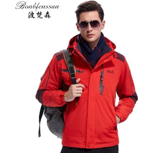 Men Winter 3 in 1 Inner Fleece 2 piece set Outdoor Jackets Warm Waterproof Windproof Outdoor sport Trekking Hiking Jacket L1808A