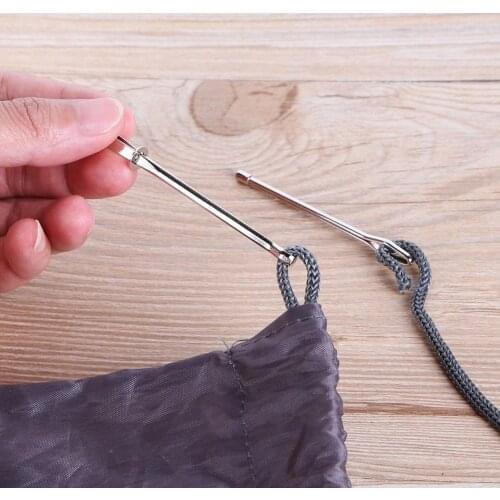2pcs Stainless Steel Tweezers Craft Sewing Accessories Elastic Rope Threaders Guide Belt Ribbon Wearing Tools Clip