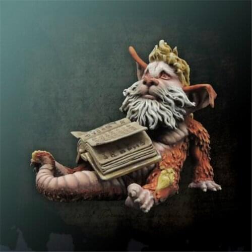 Unpainted Bookkeeper Resin Figure Scale Model Kit Assembly Models Kit Resin Colorless Self-Assembled Toy