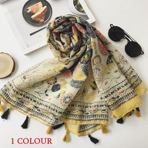 New design retro tassels muslim hijab women scarf/scarves wraps fashion shawl high quantity viscose print bandana 10pcs/lot