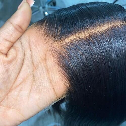 Perruque cheveux humain 180 Density Straight Lace Front Wig Transparent Lace Frontal Wigs Brazilian Straight Closure Wig T PART Straight Lace Front Human Hair Wigs 28 30 32 Inch Lace Front Wig For Women On Sale