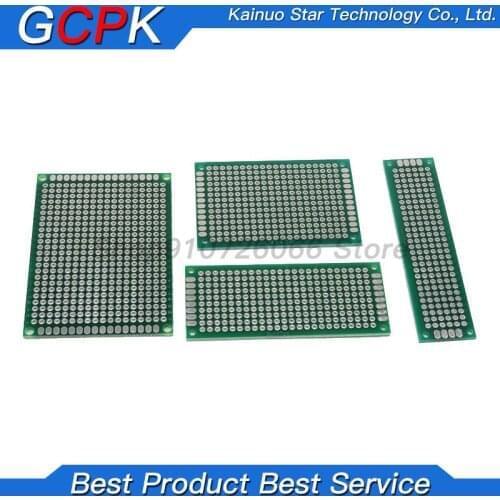20pcs PCB Prototype Board Circuit Protoboard Universal Stripboard Prototyping Veroboard 2X8 3X7 4X6 5X7 5Pcs Each Mixed Double