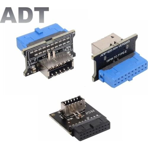 Type C USB3.1 Front Panel Socket USB 3.0 19 Pin to TYPE-E 20Pin Header Extension Adapter for ASUS Motherboard