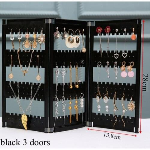 Nice Earring Storage Doors Design Jewellery Hanging Holder Rack New Durable Acrylic Jewelry Display Stand for Earrings Necklaces
