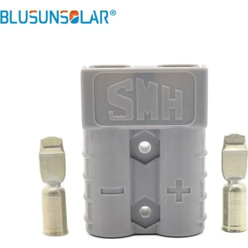 BLUSUNSOLAR 1 Piece Red/Black/Grey Electrical Plug 50 Amp 600Volt 8 AWG Battery Connector
