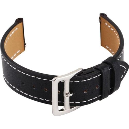 Top Leather Wrist Watch Strap 20mm For Huawei Watch For Samsung Gear S3 Amazfit GTR 47mm For Xiaomi Haylou Solar 22mm Watch Band