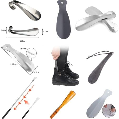 1pc Stainless Steel Metal Shoe Horn Shoes Lifter Tool Spoon Shoehorn Professional Shoehorn