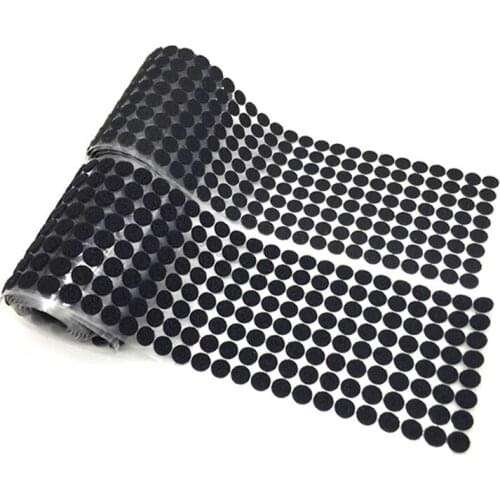 200Pairs self-adhesive sewing 10mm adhesive fastener tape point hook and ring magic sticker round strong self-adhesive fastener