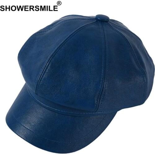 Женские кожаные шапки SHOWERSMILE China At AliExpress