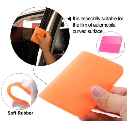 EHDIS Soft Carbon Fiber Film Install Squeegee Scraper Vinyl Car Wrap Auto Cleaning Tool Water Sticker Remover Window Tint Tool