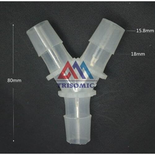 15.8mm Y tpye equant Connector Equal Tube Joiner Material PP Plastic Fitting Fish Tank Airline Aquarium