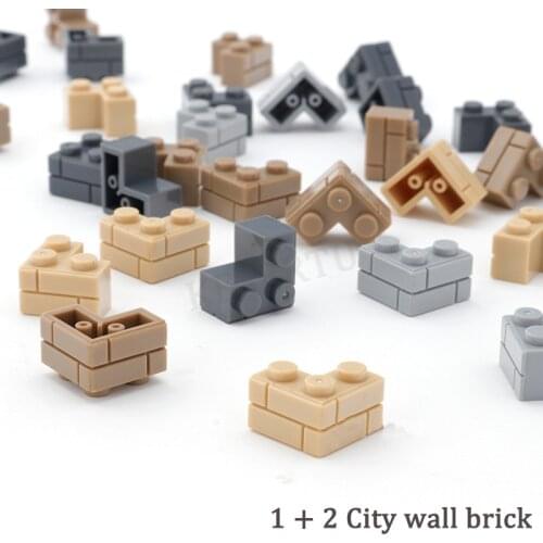 Building Blocks Classic Thick Wall Bricks City Accessories Military MOC Parts Sandbags Stairs Ladders DIY Fence 98283 15533