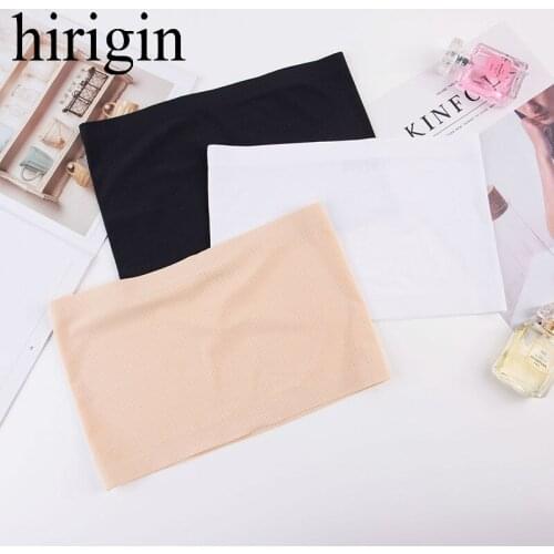 3 Color 2019 new Hot Sexy Women Strapless Top Sexy Sleeveless Crop Top Elastic Boob Bandeau Tube Tops Shirt Cami Top Drop Ship