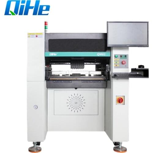 High Accuracy SMT Machine Electronic Components Making Machine QM61 with 6 Placement Heads 8 High Pixel Camera and Conveyor