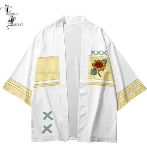 Sunflower 3D Printing Japanese Kimono Haori Yukata Women/Men Fashion Summer Casual Cool Harajuku Short Sleeve Streetwear