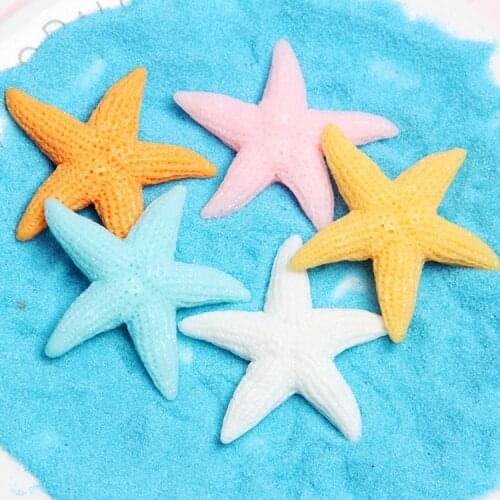 10pcs Simulation resin marine starfish patch DIY refrigerator paste cream mobile phone shell material