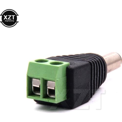 10pcs Coax Bnc DC Male Connector plug adapter Coax Av BNC UTP for CCTV camera Video Balun Security System Surveillance Connector