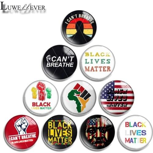 12mm 10mm 16mm 20mm 25mm 30mm 615 I Cant Breathe Mix Round Glass Cabochon Jewelry Finding 18mm Snap Button Charm Bracelet