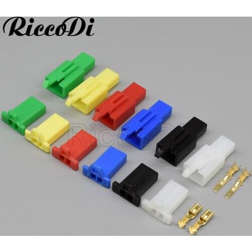 50Sets 2P Connector Wire Harness Plug Is Suitable For Motorcycle Electric Vehicle 6030-2981 6040-2111 6 Color Connector