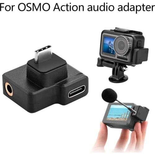 Dual USB-C to 3.5mm Mic Microphone Adapter For DJI OSMO Action Accessories 423#2