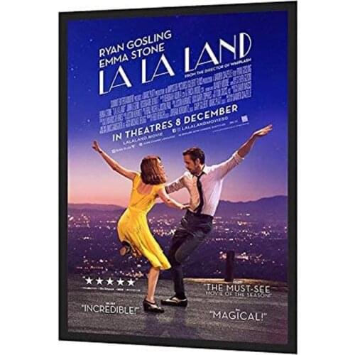 Aluminum LED Light Box Picture Frame for Advertising Backlit Sign Poster Display A4 - Black