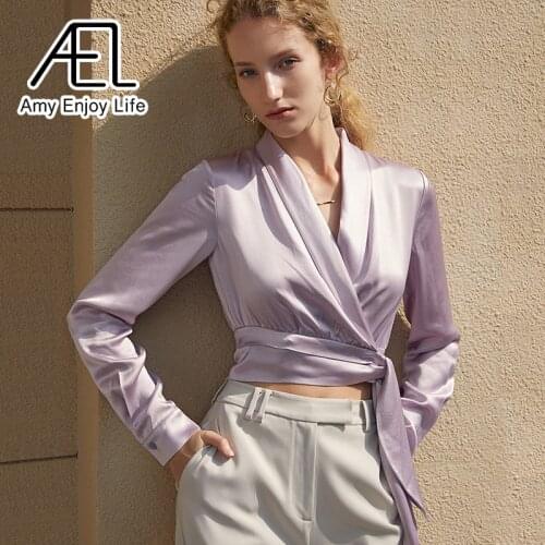 Amyenjoylife Lilac Blouses China