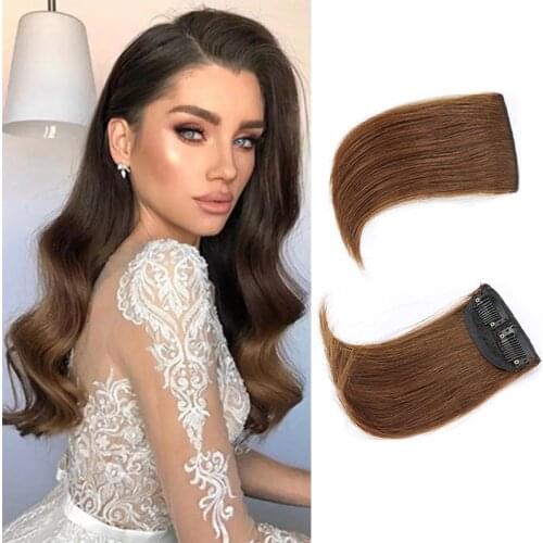 Brazilian Human Hair Padding for Volume Straight Hair Pad Black Brown Hair Padding Bun Hair Extension Hair Pads for Women & Men