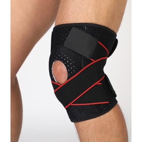 CHAOBA 1PCS Compression Knee Support Sleeve Protector high Elastic Kneepad Brace Springs gym outdoor sports