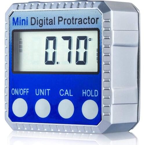 Mini Digital Protractor 4x90°High Precision Electronic Goniometer Inclinometer Digital Level Angle Finder Gauge Measurement Box