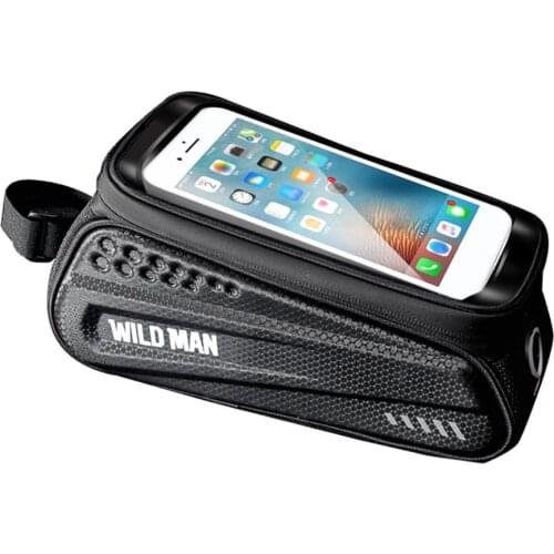 WILD MAN Waterproof Front Frame MTB Bicycle Phone Bags Sensitive Touch Screen Bike For Cycling Accessories