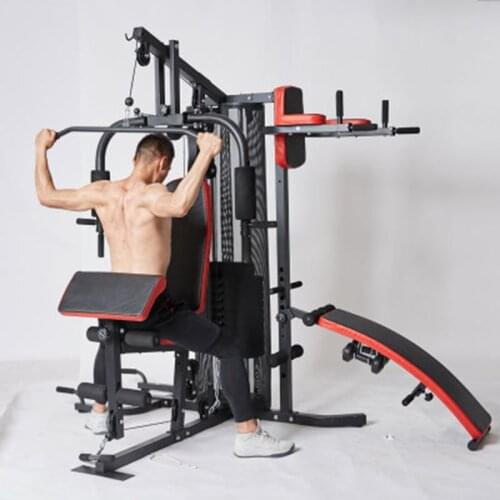 Home Comprehensive Trainer Three-person Station Large Combination Equipment Strength Training Multifunctional Fitness Equipment