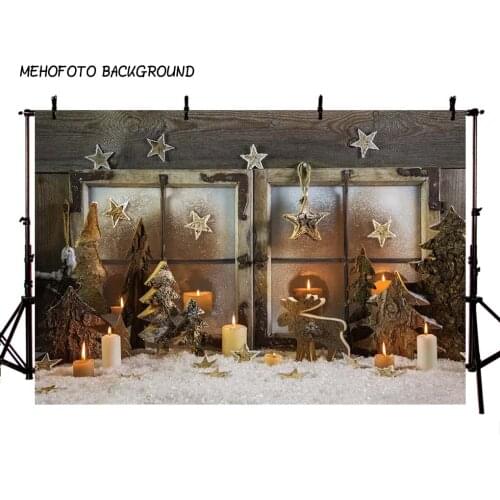 Photography Backdrops Christmas Background Fireplace Tree Winter Snow Window Interior Baby Birthday Background For Photo Studio