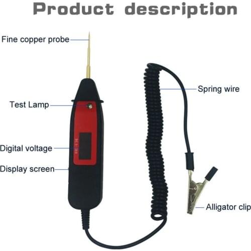 Hot Sale Automotive Digital Voltage Lamp Tester Car-Circuit Voltage Tracker