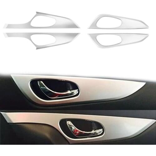ABS Chrome Sticker Door Bowl Sticker Interior Stickers Trim for Nissan Qashqai Rogue Sport 2015-2019 Car Accessories