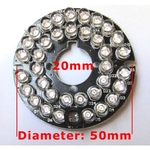 2pcs 36 LEDs Security Camera IR Infrared Illuminator Board 60 Degrees bulbs 850nm for cctv cameras