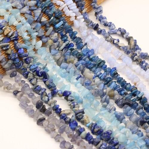 Exquisite Beads Fashion lapis lazuli Agate Aquamarine Gravel Beaded for Jewelry Making DIY Necklace Bracelet Accessories 5-8 mm