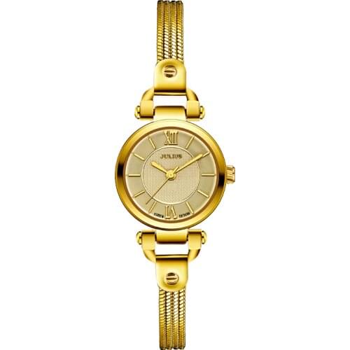 Julius Women Watches Designers Brass Bracelet Copper Case Ladies Rose Gold Watches Famous Watch Style Vintage Watch Clock JA-842