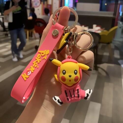 Fashion Pokémon Model Toys for Children Cute Pokémon Figures Model Toy Anime Pokemon Bell Keychain Women Pokemon Keychain Gifts