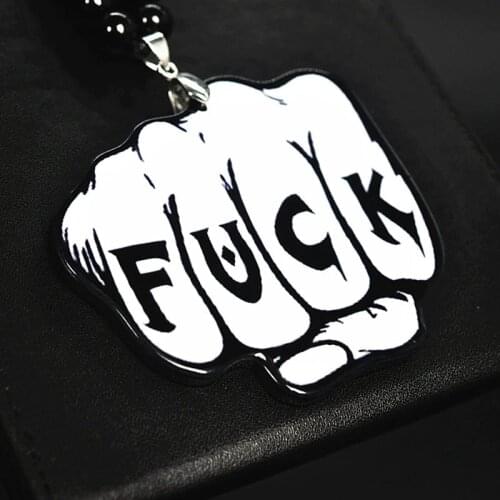 Car Auto Fashion Pendant JDM Interior Rear View Mirror Ornament Charm Acrylic Black and White Car-styling Ornament Kistioa