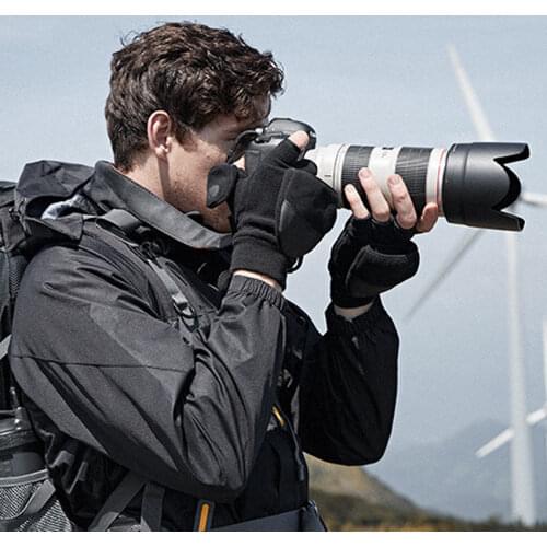 Fashion Winter Men Gloves For The Cold Convenient Outdoor Flip Photography Windproof Fingerless Gloves High Quality Male Gloves