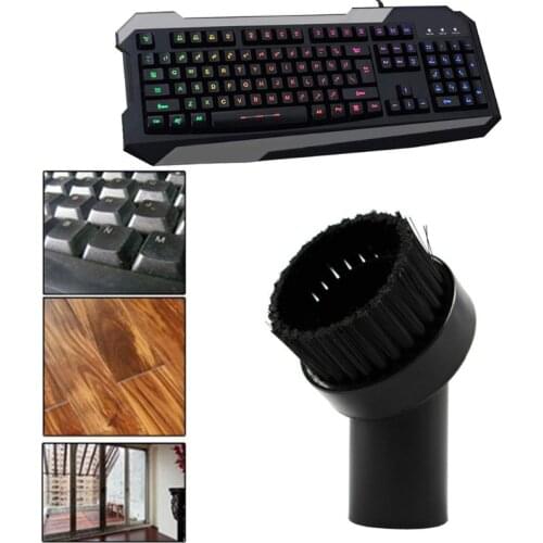 32mm Mixed Horse Hair Round Cleaning Brush Head Vacuum Cleaner Accessories Tool