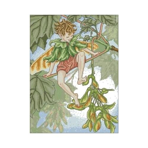 Fairy Sycamore (14CT) Needlework,For Embroidery,DIY 14CT Unprinted Arts Cross stitch kits Set Cross-Stitching Home Decor