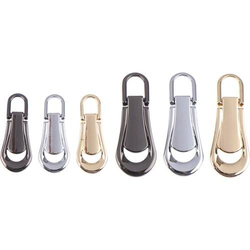 New 5PCS Metal Zipper Head Zip Puller Detachable Zipper Repair Kits DIY Handmade Craft Quilting Clothing Bags Supplies 3# 5