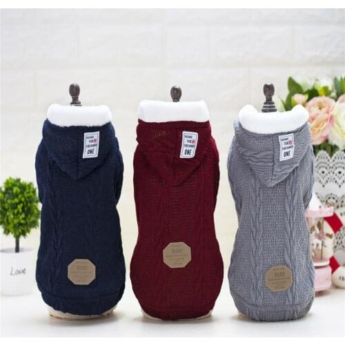 New Pet Dog Clothes Winter Warm Dog Sweater Coat Thicken Pet Clothing For Chihuahua Dogs Costume Hoodies Clothes Jacket chien