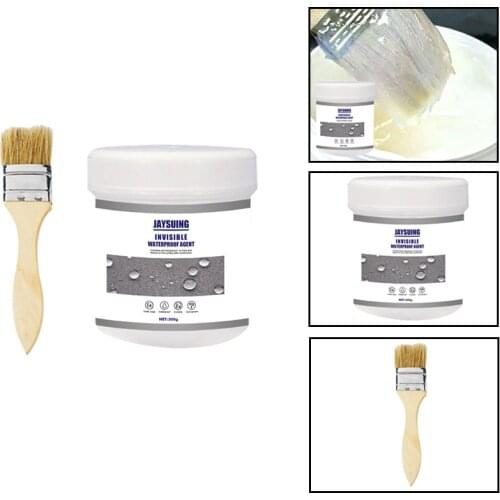 Jaysuing Transparent Waterproof Glue Plus Brush Waterproof Leakproof Water-Based Sealant Anti-Leakage with Brush